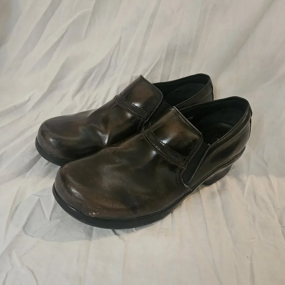 Ariat Brown Leather Slip On Clogs Mules Shoes Size 11 B